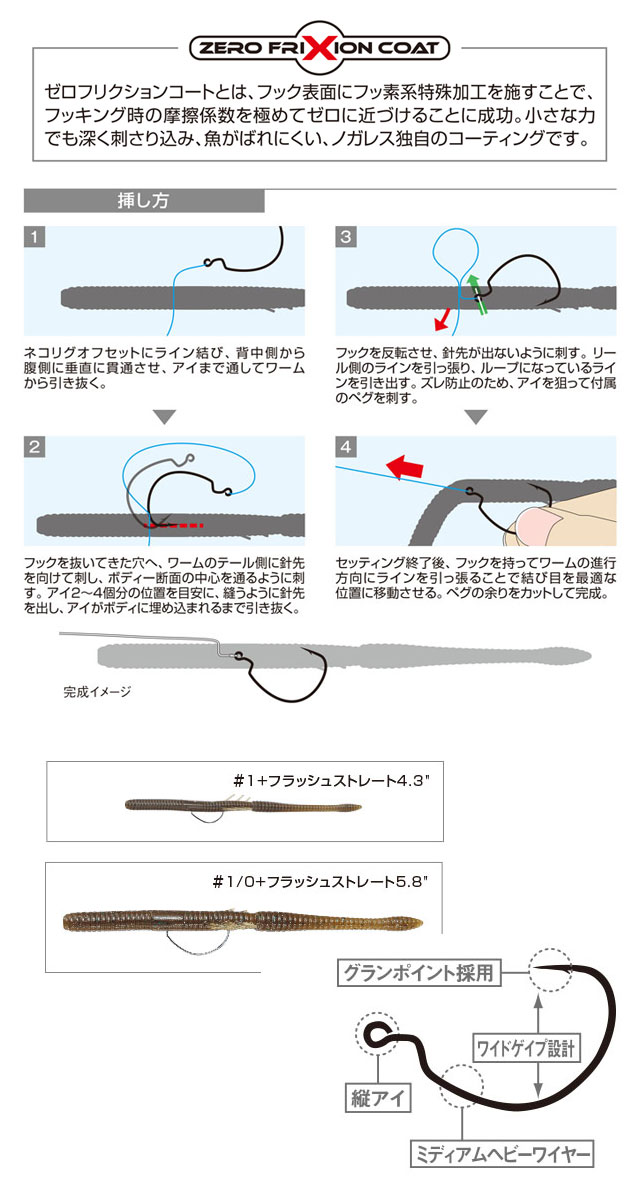 ノガレス ネコリグオフセット ヘビークラス Nogales Neko Rig Offset バス ソルトのルアーフィッシング通販ショップ Backlash バックラッシュ Japanese Fishing Tackle ルアー 釣具通販