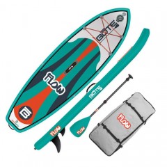 Bote 8ft Flow Aero Kids Inflatable Paddle Board Native Teal