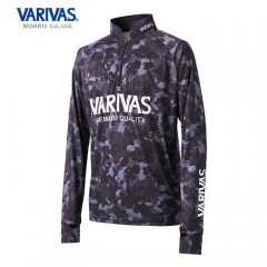 Varibus Dry Half Zip Long Sleeve VAZS-23 Black Camo/Blue Camo