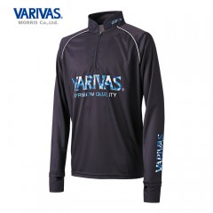 Varibus Dry Half Zip Long Sleeve VAZS-23 Black Camo/Blue Camo