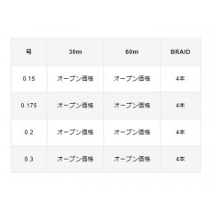 VARIVAS VARIVAS Wakasagi PE Yellow 30m No.0.2-No.0.3