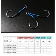 Jackall Bumbles Jig Hook Twin # 8/0 (25mm, 35mm) 2SET