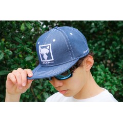 JACKALL Square logo flat cap denim