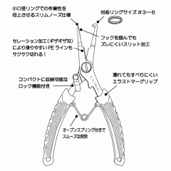 Gamakatsu Split Ring Pliers 15cm LE119