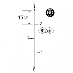 Gamakatsu 42-832 Small sweetfish device 3 small horse mackerel platinum PB2 set No. 2-3