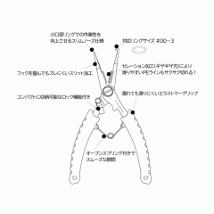 がまかつ　マイクロスプリットリングプライヤー 15cm　LE126 