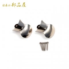 NIHONNO BUHINYA Fixed blade brass silver 2 fixed blades 4 tapping screws