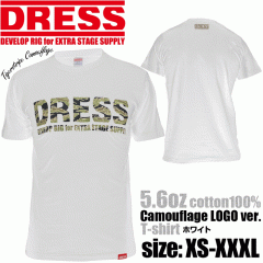 ドレス　カモフラージュロゴTシャツ　ホワイト　DRESS Camouflage LOGO T-Shirt White 