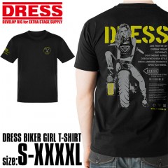 ドレス　バイカーガール　Tシャツ　ブラックイエロー　DRESS　BIKER GIRL T-SHIRT　BLACKYELLOW　　