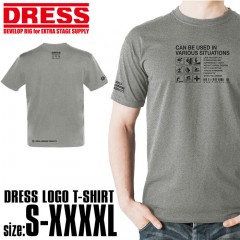 ドレス　ロゴTシャツ　グレー/ブラック　DRESS　LOGO T-SHIRT　GRAY/BLACK　