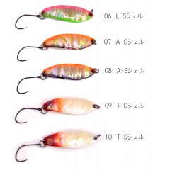 [All 16 colors] Angler's system ANSG Bucks shell 5.1g  Abalone spoon BUXSHELL