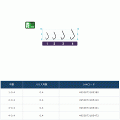 ☆オーナー　20070　OH　エビ鈎　4-0.4　OWNER