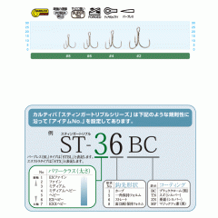 Owner Cultiva 11628 Stinger triple hook No. 8 No. 6 STBL-31TN