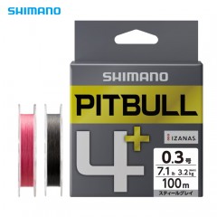 ☆シマノ　ピットブル 4+ 　100m　0.15号　LD-M44V　トレーサブルピンク　Shimano