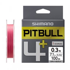 ☆シマノ　ピットブル 4+ 　100m　0.15号　LD-M44V　トレーサブルピンク　Shimano