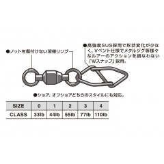 デコイパワーロールスナップ　#3 -＃4　NSブラック　PR-11