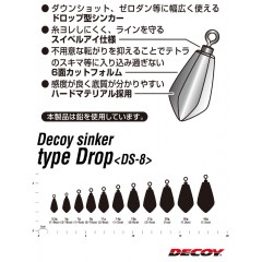 デコイ　タイプドロップ　DS-8　ヘビー　ドロップシンカー　DECOY