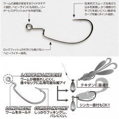 【全7サイズ】 カツイチ DECOY(デコイ)　ロックンフック　ワーム29　Wニッケル