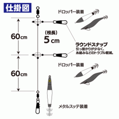 ☆ハヤブサ　SR437　イカメタルリーダーダブル　ショート　ステルスブラック　Hayabusa　