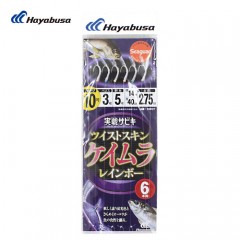 Hayabusa Practical Sabiki Twisted Keimura Rainbow 6 hooks