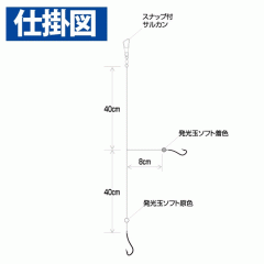 ☆ハヤブサ　SE602　船キス　東京湾専用2本鈎2セット　Hayabusa　