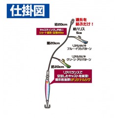 Hayabusa　Embankment Jigging Sabiki Set 2 Hooks