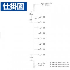 ☆ハヤブサ　喰わせサビキ タテ釣りスペシャル ホロフラッシュアピール　7号　Hayabusa