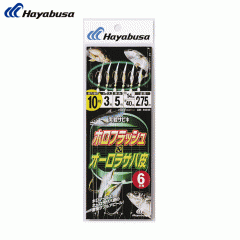 Hayabusa SS046 Practical Sabiki Aurora mackerel skin & holoflash 6 hooks