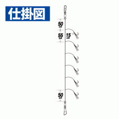 Hayabusa SS435 Drop-in Special Fox Taiji Douchi Silver & Holoflash Flasher 6 hooks No. 8-10