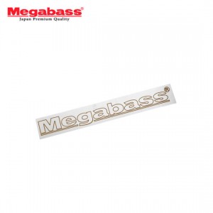 Megabass sticker frame logo  # gold 40 cm