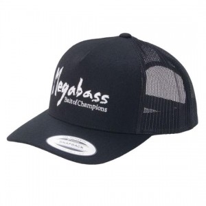 Megabass Brush Tracker Cap Black / White CAP BRUSH TRUCKER