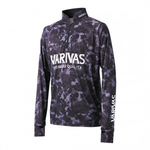 Varibus Dry Half Zip Long Sleeve VAZS-23 Black Camo/Blue Camo