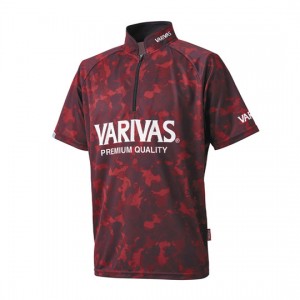 Varibus Dry Half Zip Short Sleeve VAZS-24 RedCamo/Black