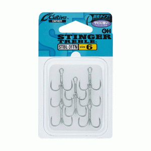 Owner Cultiva 11628 Stinger triple hook No. 8 No. 6 STBL-31TN