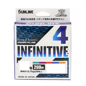 サンライン　ソルティメイト　インフィニティブ　X4　200m　1号-3号　ジギング用PE　SUNLINE	