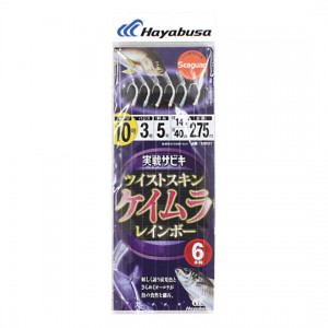 Hayabusa Practical Sabiki Twisted Keimura Rainbow 6 hooks