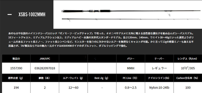 アブガルシア　XSBC-922MMH