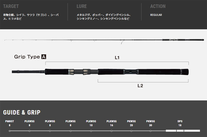 テイルウォーク(Tailwalk) ロッド ライズシューター SSD S100MH-P3-