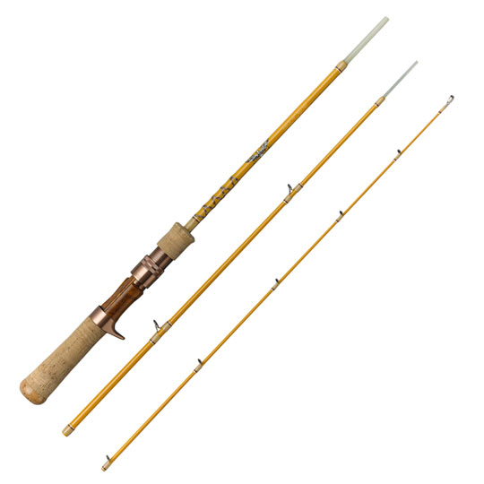 Eagle Claw Featherlight Spinning Rod 2 PC 6'6 UL Glass