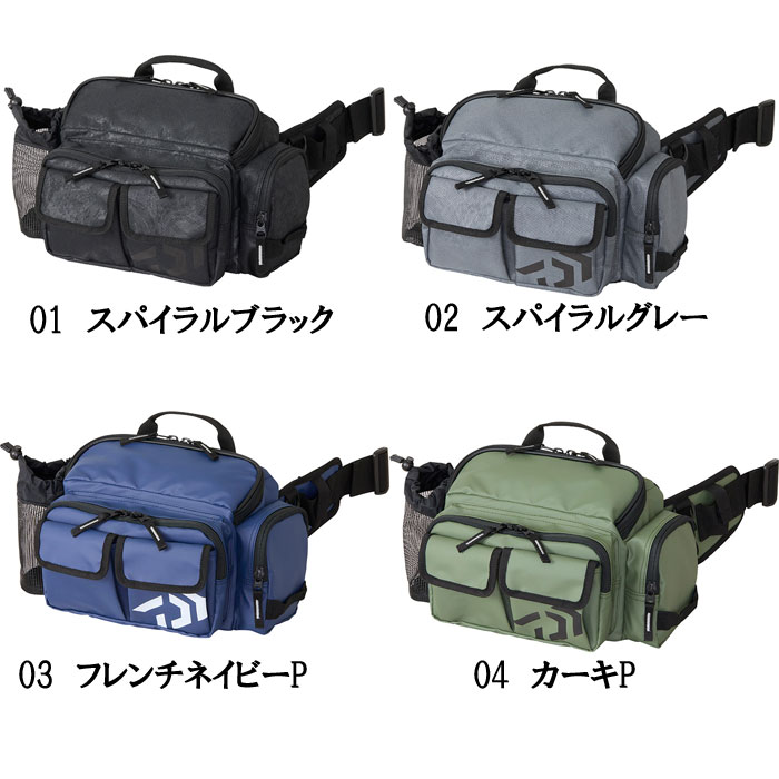 PLAT/daiwa 2023 hg hip bag lt black/bag pouch-Fishing Tackle Store-en