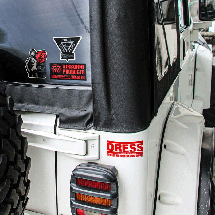 ドレス ロゴ転写ステッカーレッド DRESS LOGO TENSYA STICKER -  【バス＆ソルトのルアーフィッシング通販ショップ】BackLash／バックラッシュ｜Japanese fishing tackle｜ルアー/釣具通販