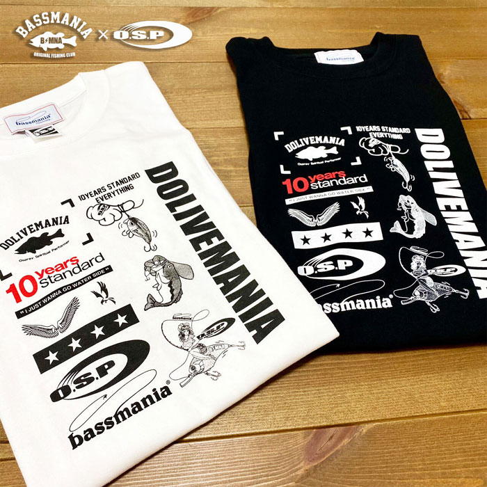 O.S.P オーエスピー★バスマニア★ミックスデザインTシャツ★#タイダイブラック★Lサイズ