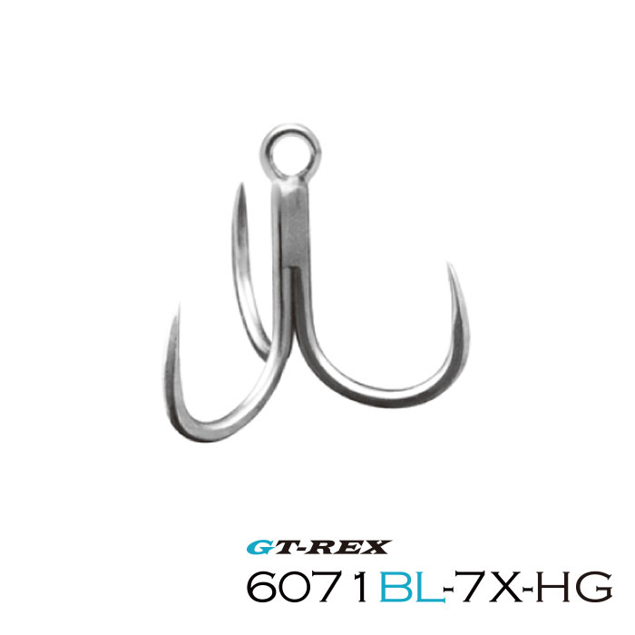 BKK GT-Rex Treble 6071BL 7X HG - Fishing Treble Hooks - Ultra Anti Rust