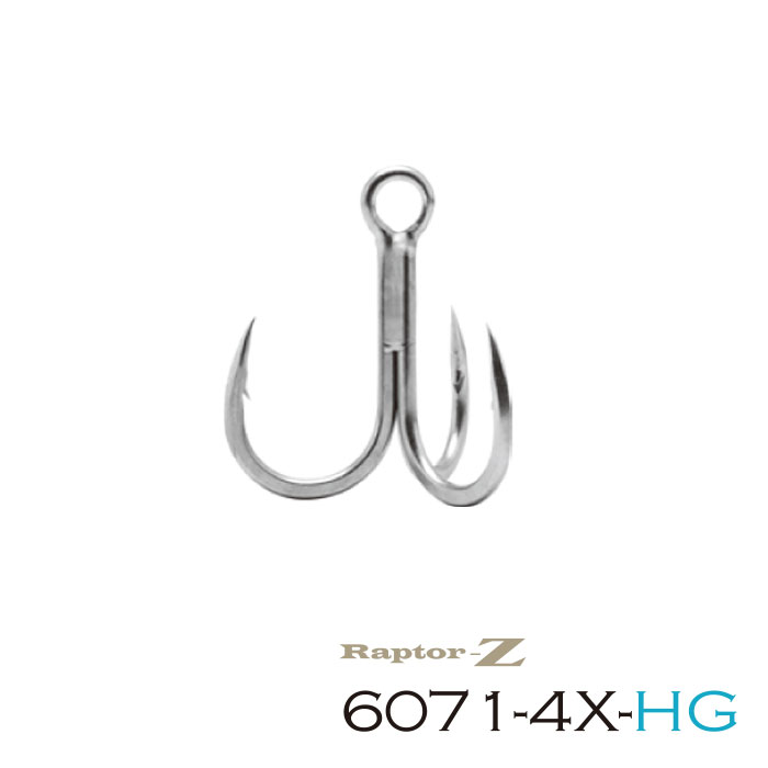 BKK RAPTOR Z TREBLE HOOKS 6071-4X-HG #6