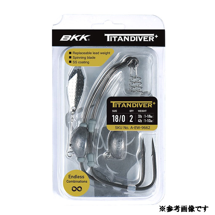 BKK Titanium Diver Plus Blade Hook #10/0-#12/0 - 【Bass Trout Salt lure  fishing web order shop】BackLash｜Japanese fishing tackle｜