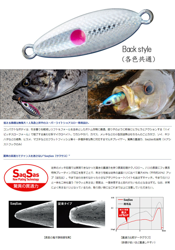 ダイワ サムライジグ スロードロップ 10g DAIWA SAMURAI JIG SLOW DROP -  【バス＆ソルトのルアーフィッシング通販ショップ】BackLash／バックラッシュ｜Japanese fishing tackle｜ルアー/釣具通販