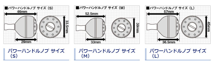 シマノ 夢屋 アルミラウンド型 パワーハンドル ノブ ブラック/ゴールド