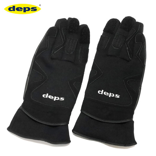 中古品】デプス ウォームアップグローブ ＃ブラック Mサイズ deps