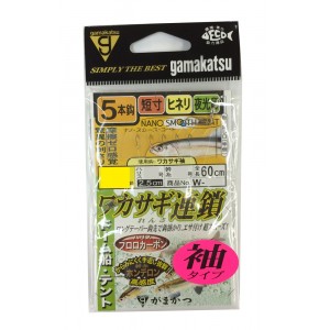 がまかつ ワカサギ連鎖袖タイプ 5本 W181 1号-ハリス0.2