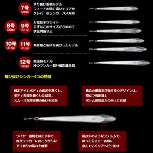 Damiki Japan Exceptional sinker #01 lead (2 pieces)